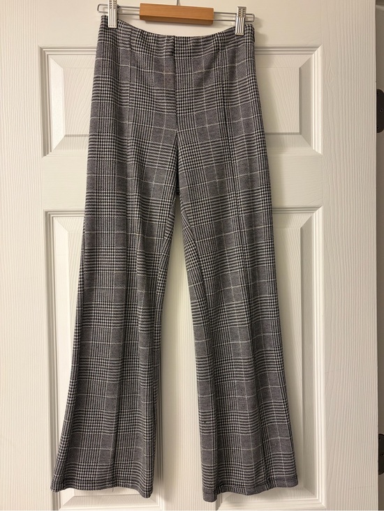H&M Pants - H&M Gray Plaid High-Waist Ankle-Length Pants